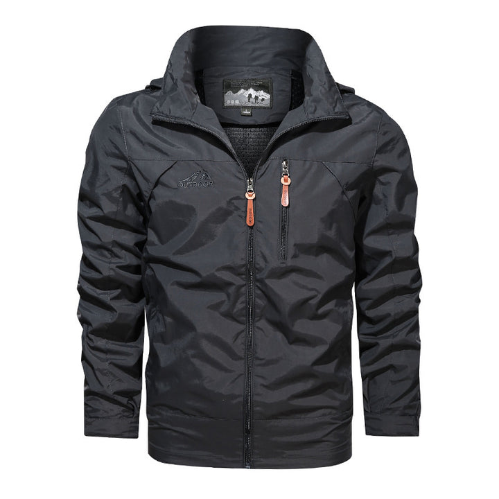 Herren  leichte Outdoorjacke Windbreaker mit wasserabweisender Beschichtung und atmungsaktivem Meshfutter Nord Taschen