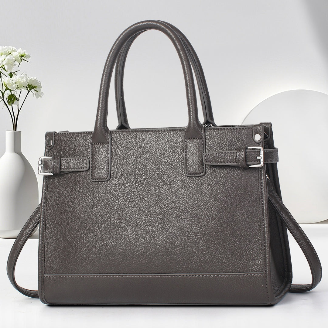 Damen Handtasche mit feiner teksturierter Oberfläche und abnehmbarem Schulterriemen Nord Taschen