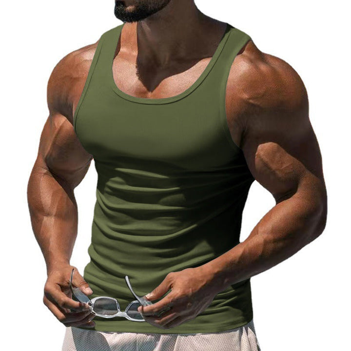 Herren nan figurbetontes funktionales Tanktop mit hohem Armausschnitt und Stretchjersey