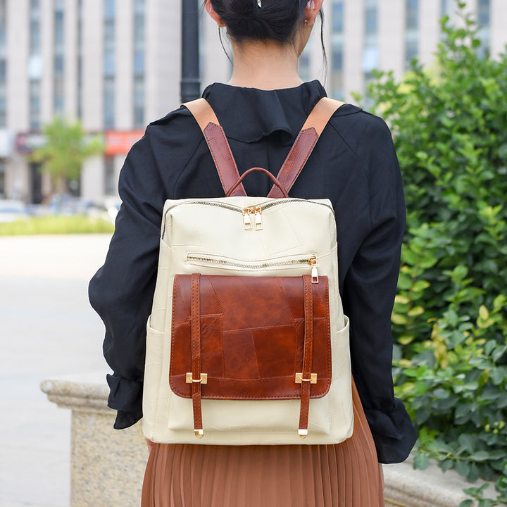 Damen eleganter Rucksack mit strukturiertem Design und goldenen Akzenten Nord Taschen
