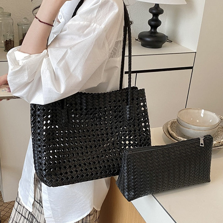 Damen geflochtene Tragetasche aus strapazierfähigem Material Nord Taschen