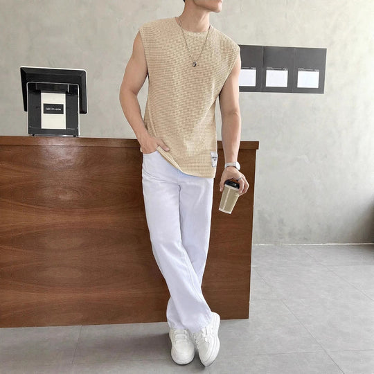 Herren ärmelloses Struktur-T-Shirt Nord Taschen