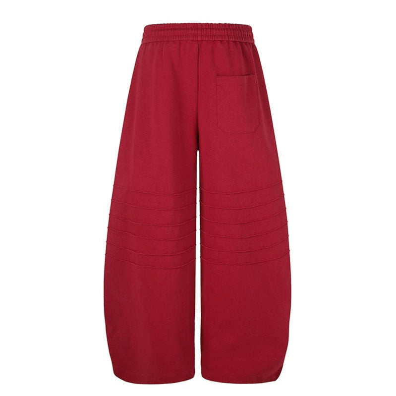 Damen Extraweite Palazzo-Sweathose mit Steppdetails, Tunnelzugbund und verstellbarem Saum Nord Taschen
