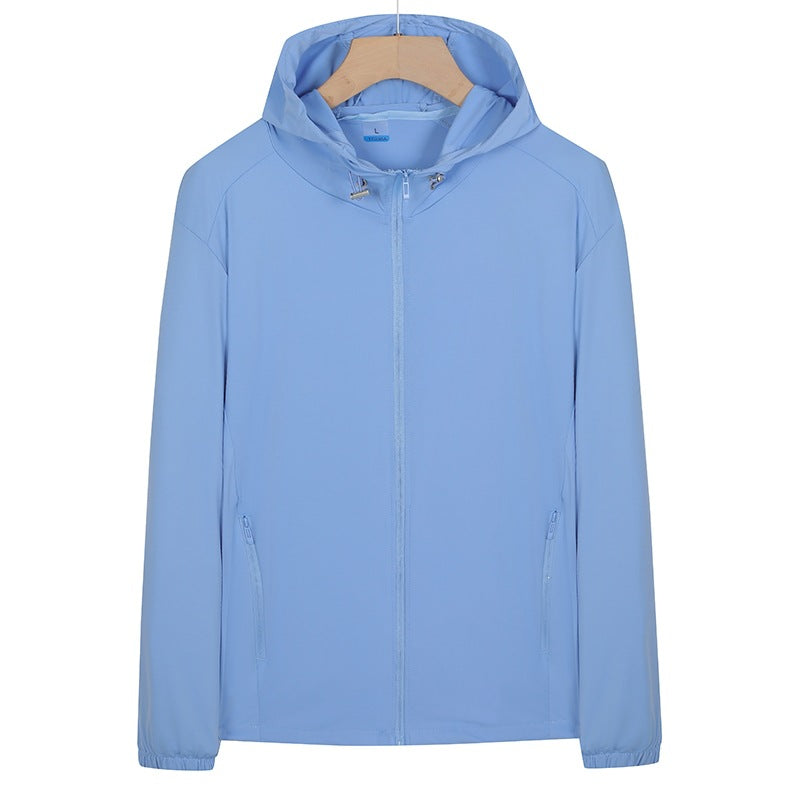 Unisex Leichte wind- und wasserabweisende Kapuzen‑Übergangsjacke mit durchgehendem Reißverschluss, Reißverschlusstaschen & elastischen Bündchen Nord Taschen