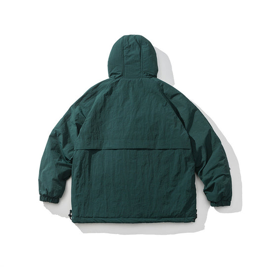 Unisex Oversized leicht wattierte Ripstop-Kapuzenjacke mit verdecktem Zwei-Wege-Reißverschluss Nord Taschen