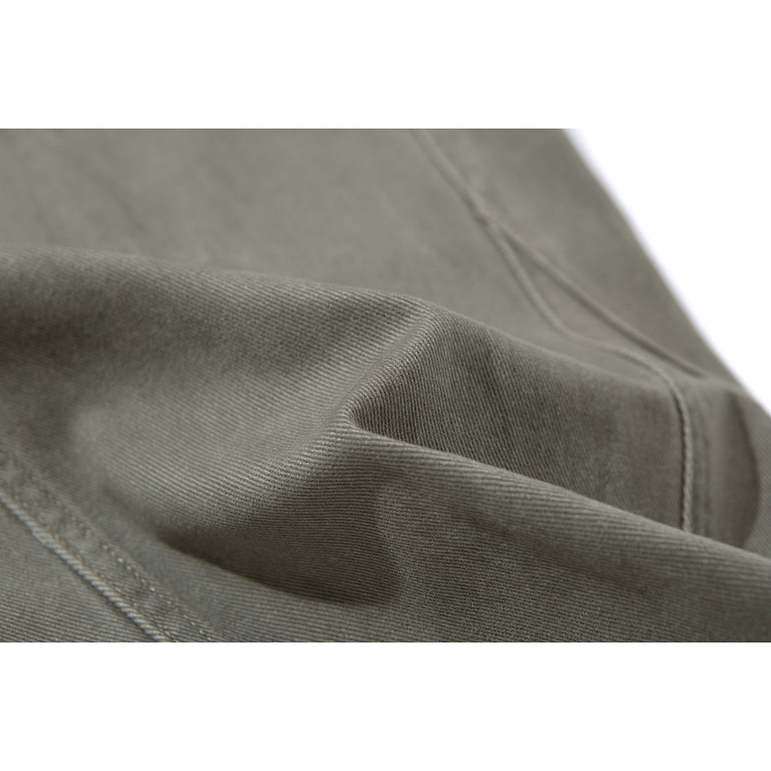 Damen Weite Bundfaltenhose im Utility‑Cargo‑Stil mit hoher Taille und markanten Teilnähten Nord Taschen