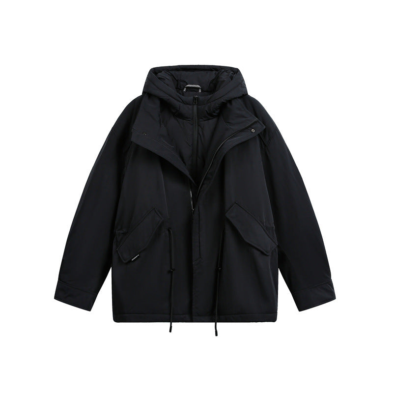 Herren Oversize Parka mit gesteppter Wattierung und Tunnelzug Nord Taschen