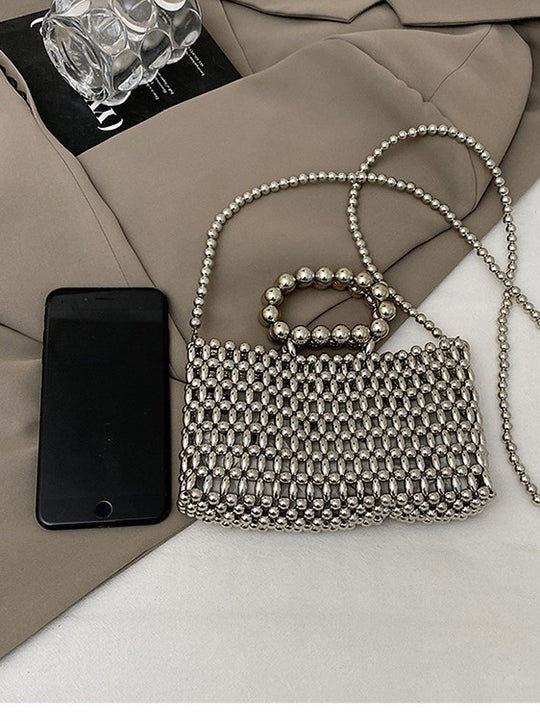 Damen Perlenhandtasche mit elegantem Design und abnehmbarem Schulterriemen Nord Taschen