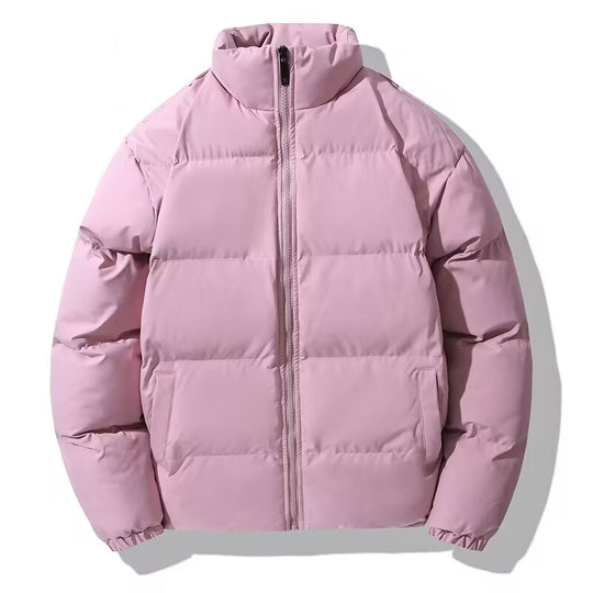 Damen Kurz geschnittene Thermo-Pufferjacke mit Stehkragen und minimalistischer Zipperfront Nord Taschen