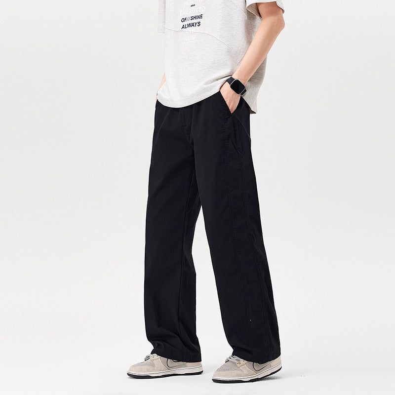 Damen Bequeme Weitgeschnittene Stoffhose Nord Taschen