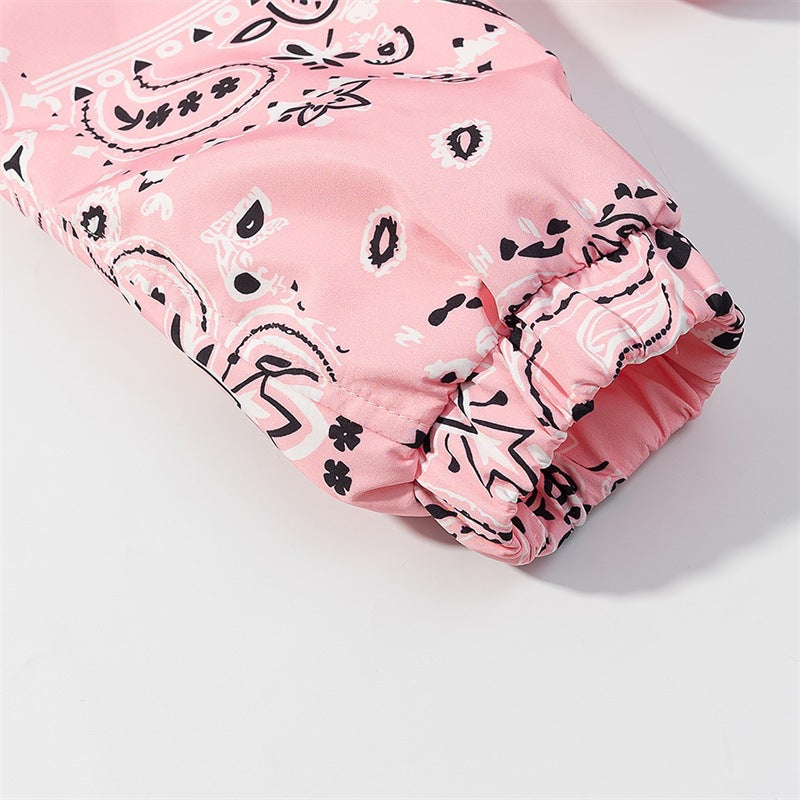 Damen bedruckte leichte Kapuzen‑Windjacke im Bandana‑/Paisley‑Muster Nord Taschen