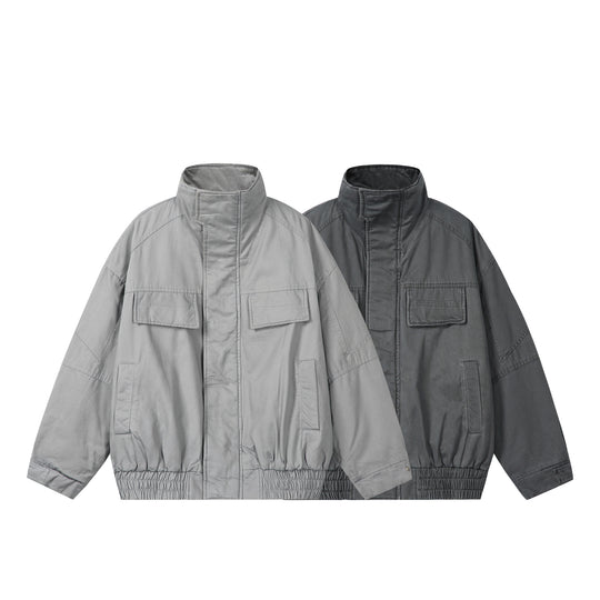 Unisex Boxy-Fieldjacke mit hohem Stehkragen, Pattentaschen und elastischem Saum Nord Taschen