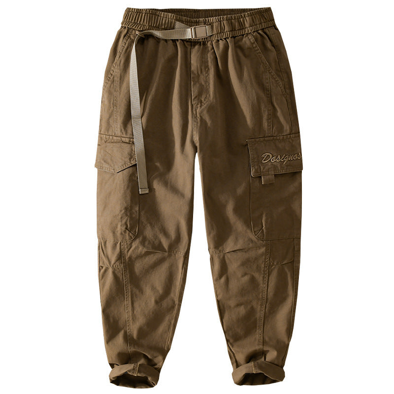 Herren Cargohose im Military-Look mit verstärkten Knien und elastischem Beinabschluss Nord Taschen