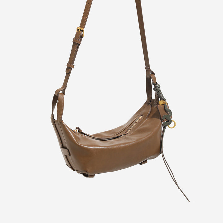 Damen Umhängetasche aus hochwertigem, weichem Leder mit stylischem Kettendetail Nord Taschen