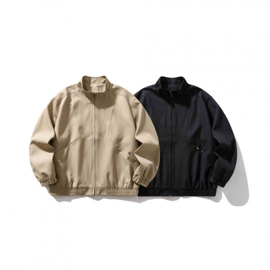 Unisex Leichte Oversize-Zipjacke im Bomberstil mit Stehkragen und elastischem Saum Nord Taschen