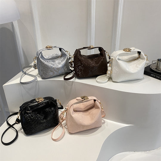 Damen Umhängetasche mit eleganter Schlangenprägung und praktischem Schulterriemen Nord Taschen