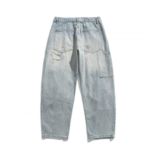 Unisex Weite Vintage-Jeans mit Distressed-Details und geradem Bein Nord Taschen