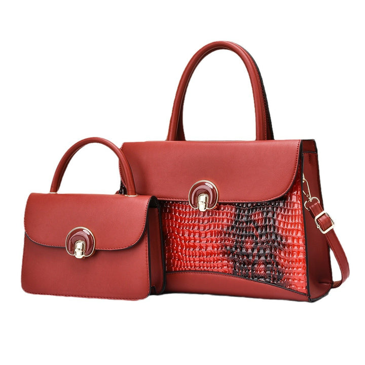 Damen Handtaschen-Set mit luxuriösem Krokodillederdesign Nord Taschen