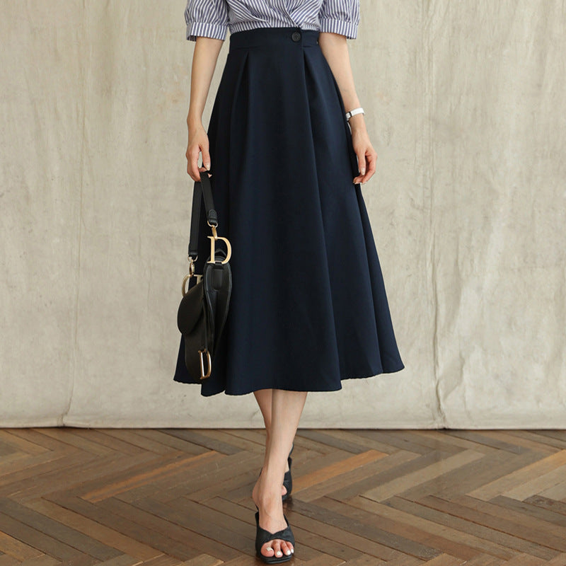 Damen Hochtaillierter A‑Linien‑Midirock mit ausgestelltem Volumen und Bunddetail Nord Taschen