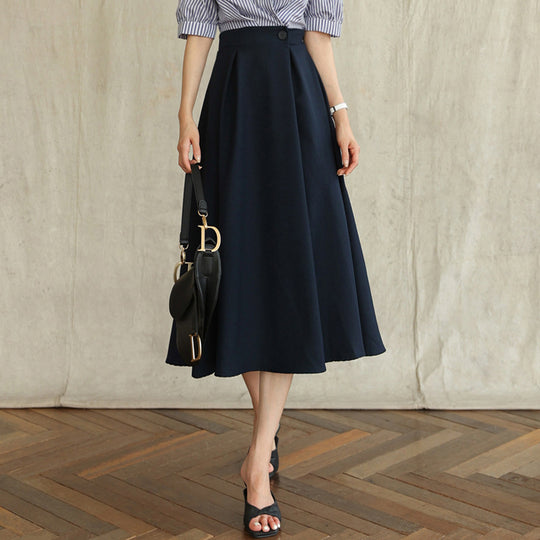 Damen Hochtaillierter A‑Linien‑Midirock mit ausgestelltem Volumen und Bunddetail Nord Taschen