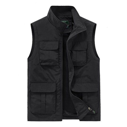 Herren Multifunktionale Utility-Weste mit Mehrfachtaschen und Mesh-Innenfutter Nord Taschen