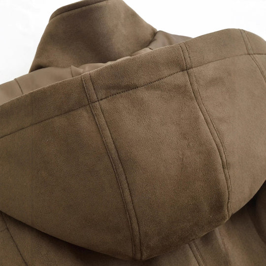 Damen Kurze Kapuzenjacke im Parka‑Look mit Tunnelzugtaillierung und Pattentaschen Nord Taschen