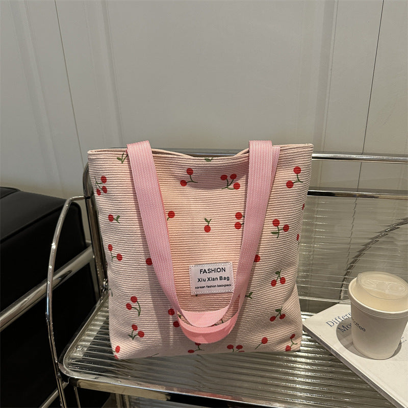 Damen Tragetasche mit fruchtigem Kirschmotiv Nord Taschen