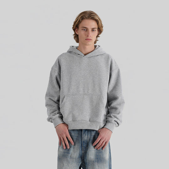 Unisex Kapuzenpullover aus weichem Baumwoll-Fleece mit Kängurutasche und verkürzter Silhouette Nord Taschen