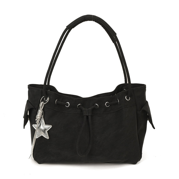 Damen Hobo Tasche aus weichem Kunstleder mit elegantem Zugverschluss Nord Taschen