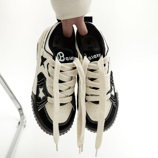 Damen Sneakers mit stilvollem Sternenmuster und bequemer Sohle Nord Taschen