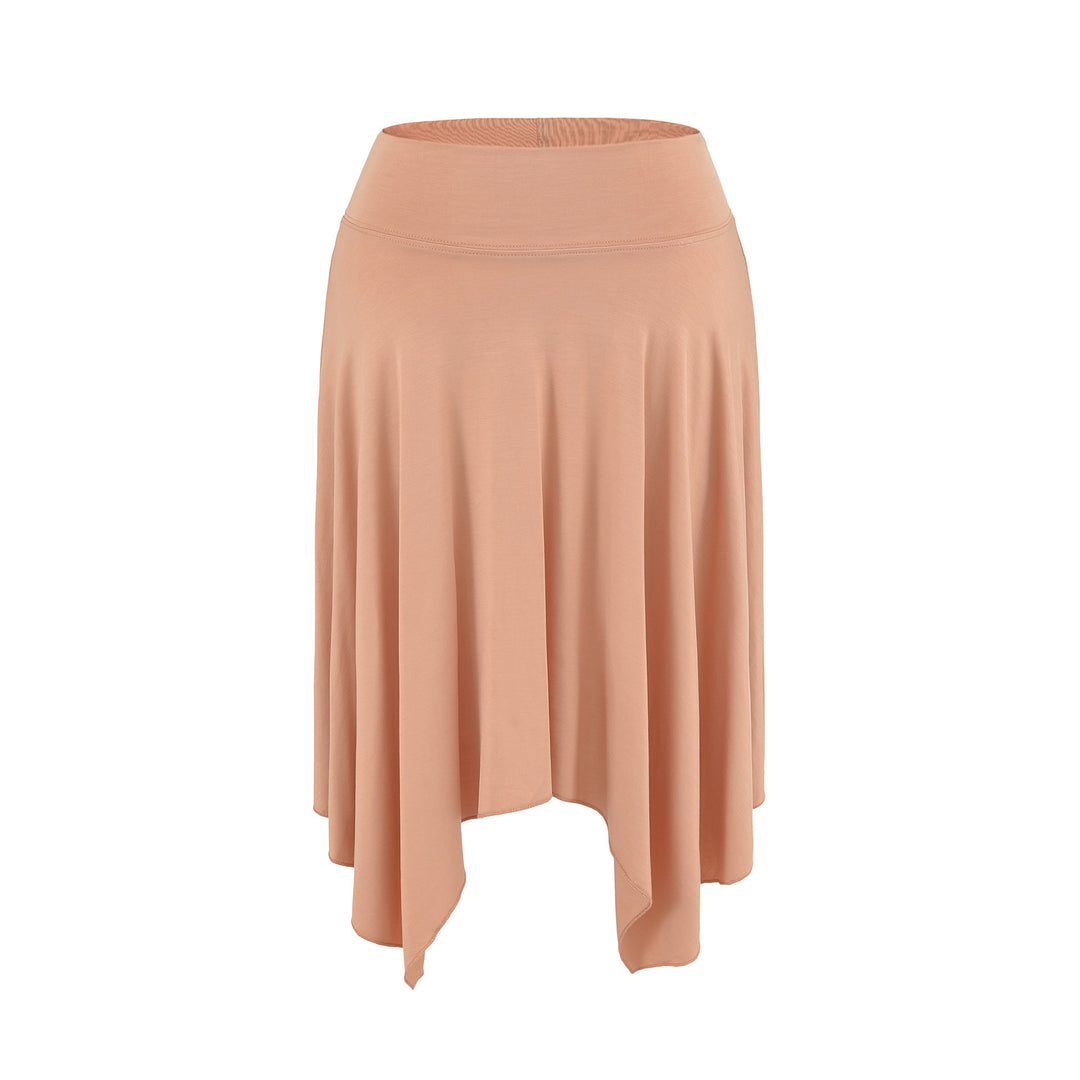 Damen Zweiteiliges Set aus drapiertem Top mit Fledermausärmeln und asymmetrischem Tellerrock Nord Taschen