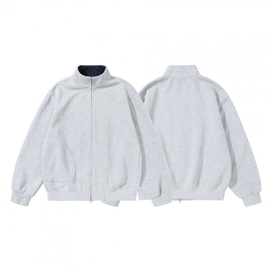 Unisex Sweatshirtjacke mit Stehkragen, Oversize-Passform und runden Eingrifftaschen Nord Taschen
