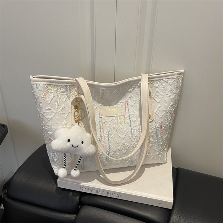 Damen elegante Einkaufstasche mit einzigartigem Muster und abnehmbarem Anhänger Nord Taschen