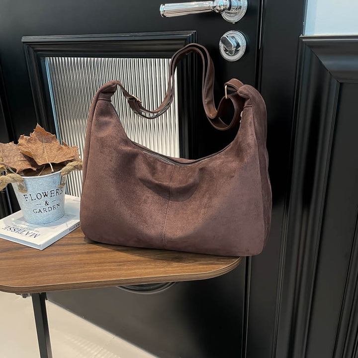 Damen elegante Schultertasche aus weichem Mikrofaserstoff Nord Taschen