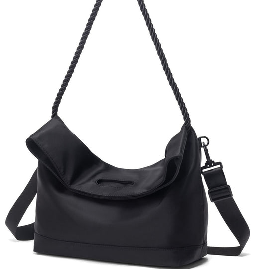 Damen elegante Hobo-Tasche aus robustem Material mit geflochtenem Trageriemen Nord Taschen