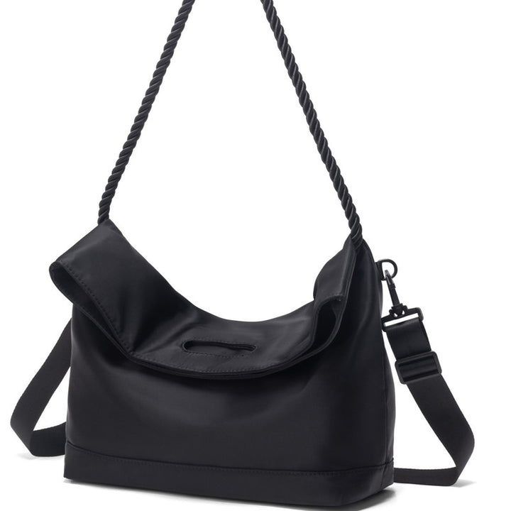 Damen elegante Hobo-Tasche aus robustem Material mit geflochtenem Trageriemen Nord Taschen