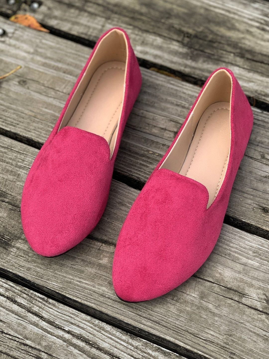 Damen flache Ballerinas aus hochwertigem Wildleder mit elastischem Einstieg und rutschfester Sohle - Vittorelli