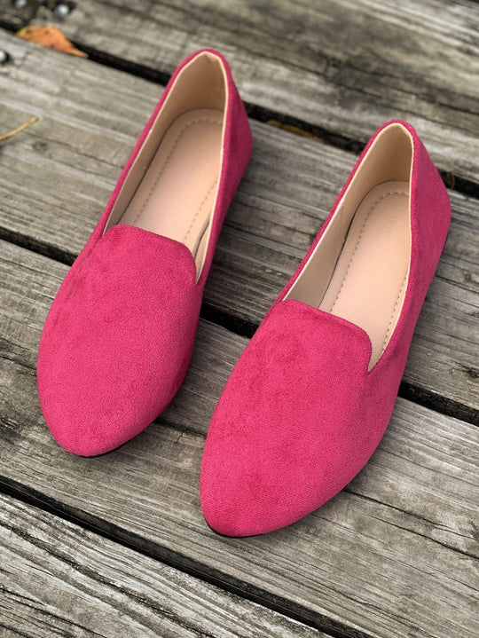 Damen flache Ballerinas aus hochwertigem Wildleder mit elastischem Einstieg und rutschfester Sohle - Vittorelli
