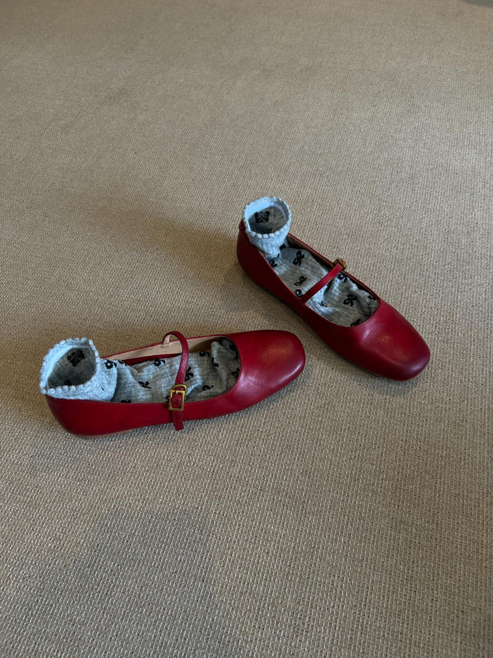 Damen elegante Mary Jane Ballerinas mit praktischer Schnallenverzierung