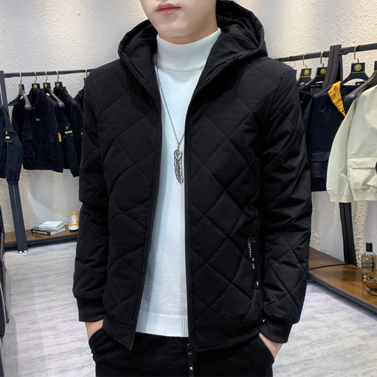Herren Stepp-Kapuzenjacke im Slim-Fit mit Diamantsteppung und thermischer Isolierung Nord Taschen