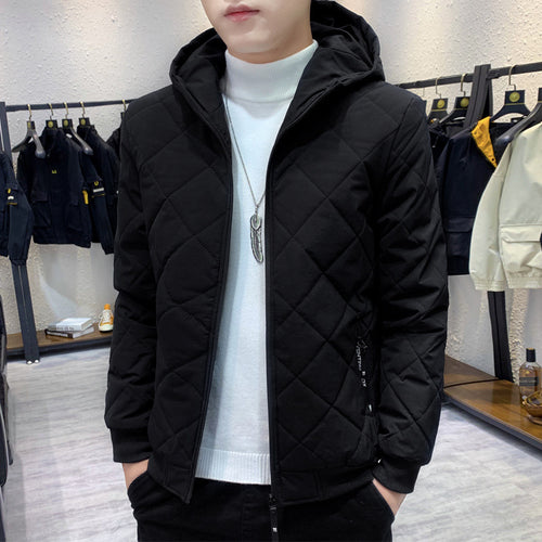 Herren Stepp-Kapuzenjacke im Slim-Fit mit Diamantsteppung und thermischer Isolierung Nord Taschen
