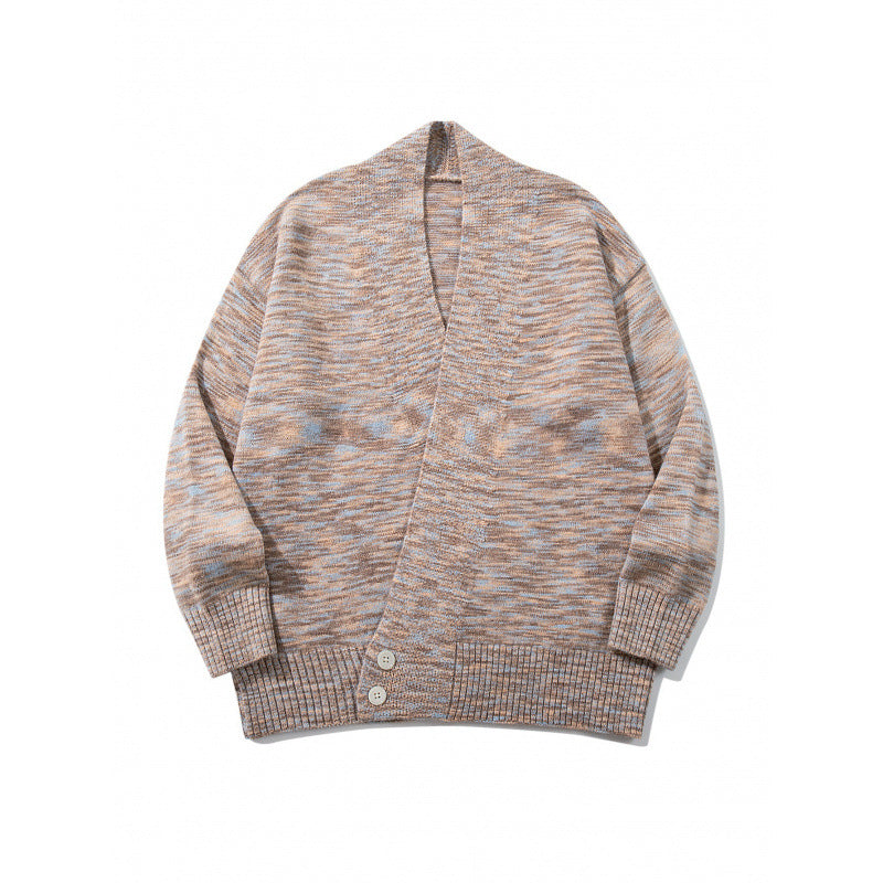 Unisex Boxy-Strickcardigan mit asymmetrischer Knopfleiste und breit geripptem Saum Nord Taschen