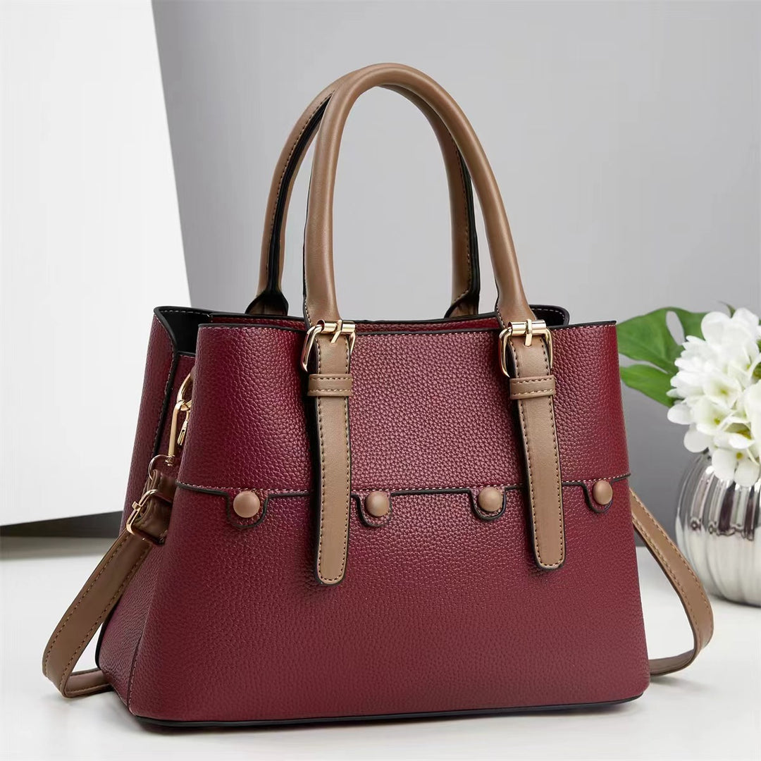 Damen elegante Handtasche mit strukturierten Details und abnehmbarem Schulterriemen Nord Taschen