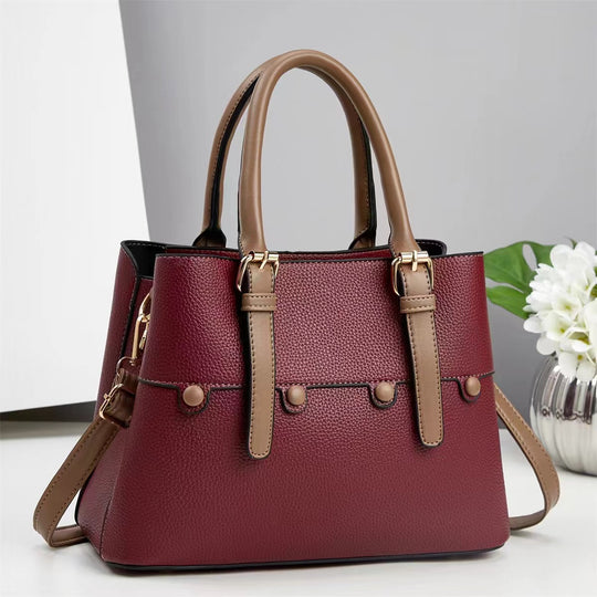 Damen elegante Handtasche mit strukturierten Details und abnehmbarem Schulterriemen Nord Taschen
