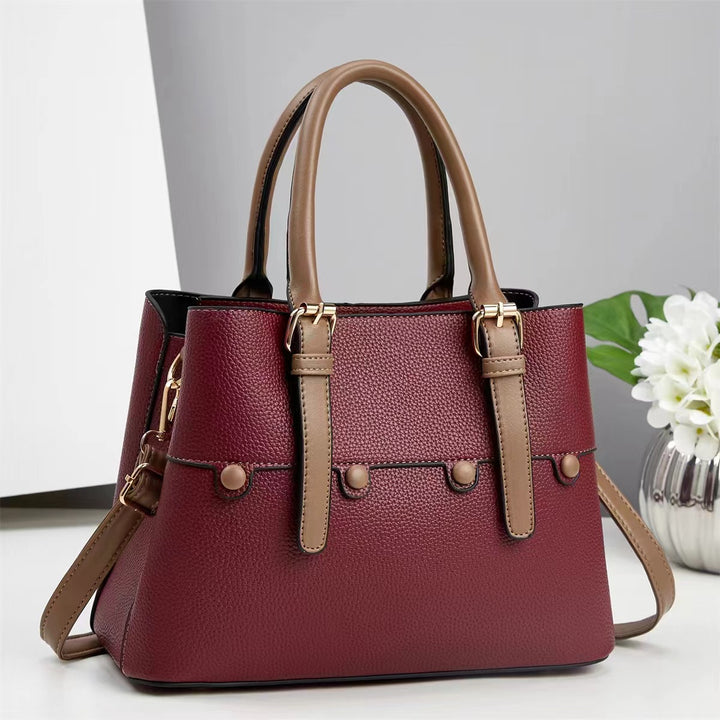 Damen elegante Handtasche mit strukturierten Details und abnehmbarem Schulterriemen Nord Taschen