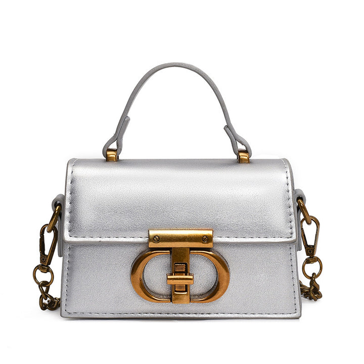 Damen elegante Handtasche mit stilvollem Metallverschluss Nord Taschen