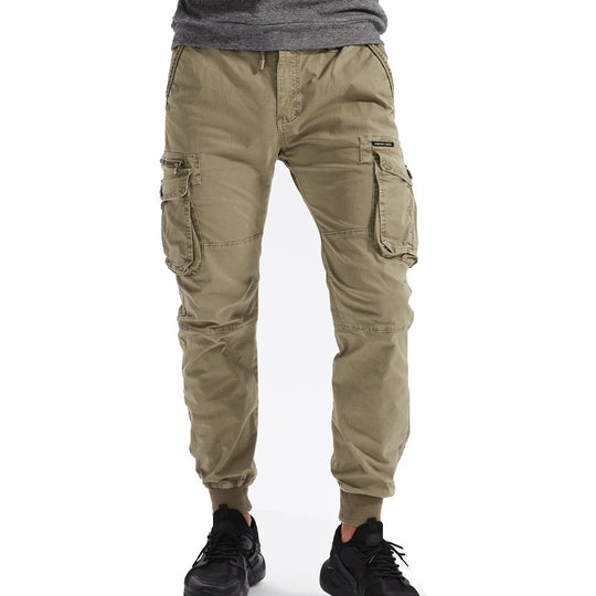 Herren Cargo-Jogginghose mit Multifunktionstaschen, elastischen Bündchen und tapered Fit Nord Taschen