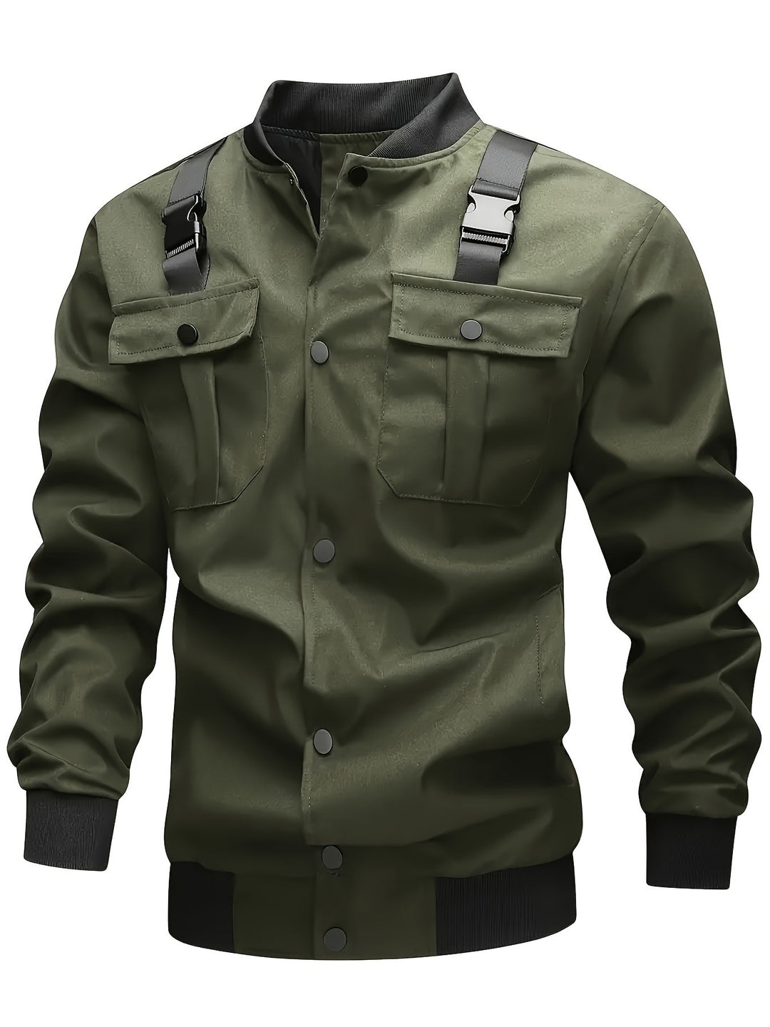 Herren Camouflage-Bomberjacke im Utility-Stil mit Brusttaschen, Schultergurten und Rippbündchen Nord Taschen