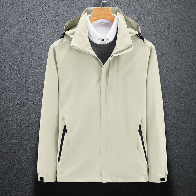 Herren Leichte Softshell-Kapuzenjacke mit verdecktem Reißverschluss und winddichter Membran Nord Taschen