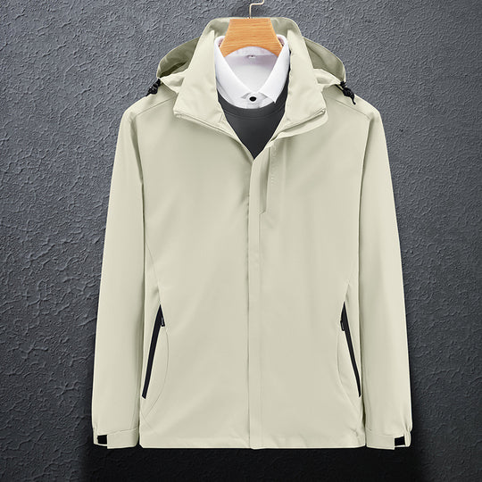 Herren Leichte Softshell-Kapuzenjacke mit verdecktem Reißverschluss und winddichter Membran Nord Taschen
